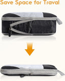 Darrahopens Home & Garden > Travel > Suitcases Compression Packing Cubes for Suitcase Extensible Organiser Set - Black