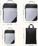 Darrahopens Home & Garden > Travel > Suitcases Compression Packing Cubes for Suitcase Extensible Organiser Set - Black