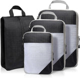 Darrahopens Home & Garden > Travel > Suitcases Compression Packing Cubes for Suitcase Extensible Organiser Set - Black