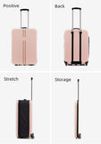 Darrahopens Home & Garden > Travel > Suitcases Foldable Carry-On Luggage, 20-Inch Durable Travel Suitcase with Wheels – Sturdy, Compact & Portable for Travel, Business & Weekend Trips(Pink) In Australia - Darrahopens