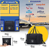 Darrahopens Home & Garden > Travel > Suitcases Foldable Under Seat Travel Bag Compatible with Ryanair Approved Size 40x20x25cm Cabin Bag Holder