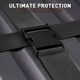Darrahopens Home & Garden > Travel > Suitcases Luggage Strap Set 4-Piece Adjustable Cross Suitcase Strap Buckle Strap Red
