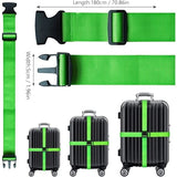 Darrahopens Home & Garden > Travel > Suitcases Luggage Strap Set 4-Piece Adjustable Cross Suitcase Strap Buckle Strap Red