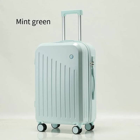 Darrahopens Home & Garden > Travel > Suitcases Smart Carry-On Luggage with Cup Holder & USB Charging Port - Mint green Color Spinner Suitcase for Travel Convenience  20 inch