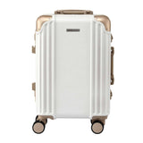 Darrahopens Home & Garden > Travel > Suitcases Wanderlite 20" Aluminium Frame Carry On Luggage Suitcase TSA Lock Spinner Wheels White Gold