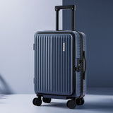 Darrahopens Home & Garden > Travel > Suitcases Wanderlite 20" Luggage Suitcase Front Pocket Travel Carry On Dual TSA Navy