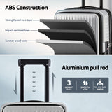 Darrahopens Home & Garden > Travel > Suitcases Wanderlite 20" Luggage Suitcase Front Pocket Travel Carry On Dual TSA Silver