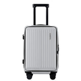 Darrahopens Home & Garden > Travel > Suitcases Wanderlite 20" Luggage Suitcase Front Pocket Travel Carry On Dual TSA Silver