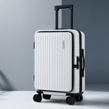Darrahopens Home & Garden > Travel > Suitcases Wanderlite 20" Luggage Suitcase Front Pocket Travel Carry On Dual TSA White