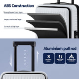 Darrahopens Home & Garden > Travel > Suitcases Wanderlite 20" Luggage Suitcase Front Pocket Travel Carry On Dual TSA White