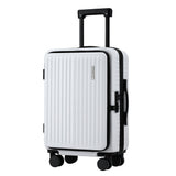 Darrahopens Home & Garden > Travel > Suitcases Wanderlite 20" Luggage Suitcase Front Pocket Travel Carry On Dual TSA White
