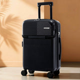 Darrahopens Home & Garden > Travel > Suitcases Wanderlite 20" Luggage Suitcase Front Pocket Travel Carry On TSA Black
