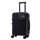 Darrahopens Home & Garden > Travel > Suitcases Wanderlite 20" Luggage Suitcase Front Pocket Travel Carry On TSA Black