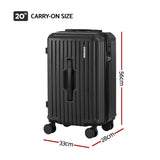 Darrahopens Home & Garden > Travel > Suitcases Wanderlite 20" Trunk Luggage Suitcase Travel Carry On TSA Lock Black