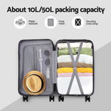 Darrahopens Home & Garden > Travel > Suitcases Wanderlite 20" Trunk Luggage Suitcase Travel Carry On TSA Lock Black
