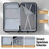 Darrahopens Home & Garden > Travel > Suitcases Wanderlite 28" Trunk Luggage Suitcase Travel 5 Wheels Type-C Port TSA Black