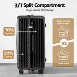 Darrahopens Home & Garden > Travel > Suitcases Wanderlite 28" Trunk Luggage Suitcase Travel 5 Wheels Type-C Port TSA Black