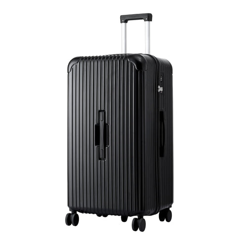 Darrahopens Home & Garden > Travel > Suitcases Wanderlite 28" Trunk Luggage Suitcase Travel 5 Wheels Type-C Port TSA Black