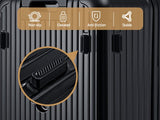 Darrahopens Home & Garden > Travel > Suitcases Wanderlite 28" Trunk Luggage Suitcase Travel 5 Wheels Type-C Port TSA Black