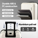 Darrahopens Home & Garden > Travel > Suitcases Wanderlite 28" Trunk Luggage Suitcase Travel 5 Wheels Type-C Port TSA Smoky White