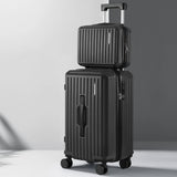 Darrahopens Home & Garden > Travel > Suitcases Wanderlite 2pcs Trunk Luggage Suitcase Travel Carry On TSA Lock 12" 20" Black