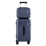 Darrahopens Home & Garden > Travel > Suitcases Wanderlite 2pcs Trunk Luggage Suitcase Travel Carry On TSA Lock 12" 20" Navy