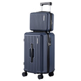 Darrahopens Home & Garden > Travel > Suitcases Wanderlite 2pcs Trunk Luggage Suitcase Travel Carry On TSA Lock 12" 20" Navy