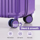 Darrahopens Home & Garden > Travel > Suitcases Wanderlite 2pcs Trunk Luggage Suitcase Travel Carry On TSA Lock 12" 20" Purple