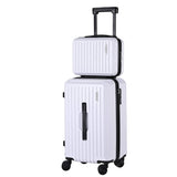 Darrahopens Home & Garden > Travel > Suitcases Wanderlite 2pcs Trunk Luggage Suitcase Travel Carry On TSA Lock 12" 20" White