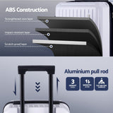 Darrahopens Home & Garden > Travel > Suitcases Wanderlite 2pcs Trunk Luggage Suitcase Travel Carry On TSA Lock 12" 20" White