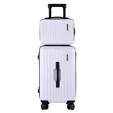 Darrahopens Home & Garden > Travel > Suitcases Wanderlite 2pcs Trunk Luggage Suitcase Travel Carry On TSA Lock 12" 20" White