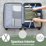 Darrahopens Home & Garden > Travel > Suitcases Wanderlite 3pcs Luggage Suitcase Set Trolley Travel TSA Lightweight Hard Case Grey Green