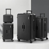 Darrahopens Home & Garden > Travel > Suitcases Wanderlite 4pcs Trunk Luggage Suitcase Set Travel Carry On TSA Lock Black