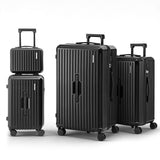 Darrahopens Home & Garden > Travel > Suitcases Wanderlite 4pcs Trunk Luggage Suitcase Set Travel Carry On TSA Lock Black