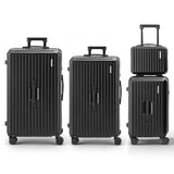 Darrahopens Home & Garden > Travel > Suitcases Wanderlite 4pcs Trunk Luggage Suitcase Set Travel Carry On TSA Lock Black