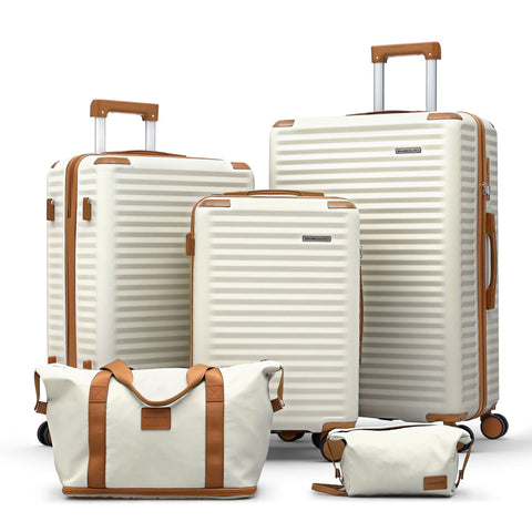 Darrahopens Home & Garden > Travel > Suitcases Wanderlite 5pcs Luggage Suitcase Set Trolley Travel TSA Lightweight Hard Case