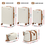 Darrahopens Home & Garden > Travel > Suitcases Wanderlite 5pcs Luggage Suitcase Set Trolley Travel TSA Lightweight Hard Case