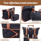 Darrahopens Home & Garden > Travel > Suitcases Wanderlite 5pcs Luggage Suitcase Set Trolley Travel TSA Lightweight Hard Case Black Brown