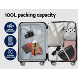 Darrahopens Home & Garden > Travel Wanderlite 28" Luggage Trolley Suitcase Carry On Travel Stoage Hardshell Black