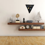 Darrahopens Home & Garden > Wall Art > 3D Wall Art 2Pcs Decorative Badge Organizer Wall Hanging Pin Brooch Jewelry Display Banner for Home ShopBlack In Australia - Darrahopens