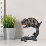 Darrahopens Home & Garden > Wall Art > 3D Wall Art Chameleon Statue Sculpture Resin Chameleon Wild Animal Figurine Ornament for Home Desktop Decoration In Australia - Darrahopens