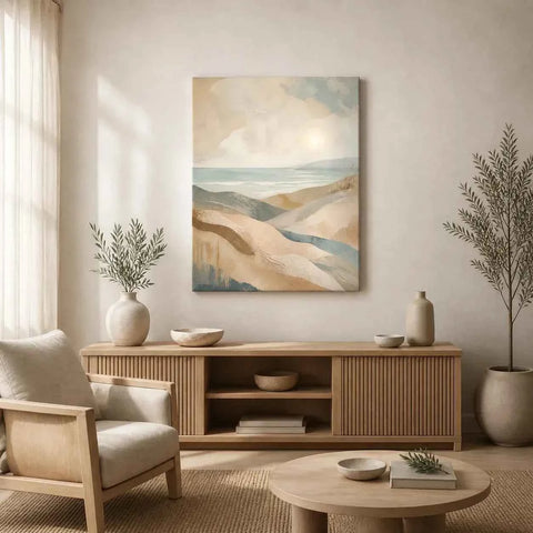 Coastal Drift Stretched Canvas Wall Art - Portrait - 60W x 80H cm In Australia - Darrahopens