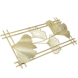Darrahopens Home & Garden > Wall Art > 3D Wall Art Gold Metal Wall Decor Golden Leaf Wall Hanging Decor Art Sculpture with Frame for Living Room Office Home Hotel In Australia - Darrahopens