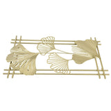 Darrahopens Home & Garden > Wall Art > 3D Wall Art Gold Metal Wall Decor Golden Leaf Wall Hanging Decor Art Sculpture with Frame for Living Room Office Home Hotel In Australia - Darrahopens