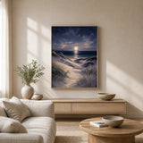 Darrahopens Home & Garden > Wall Art > 3D Wall Art Moonlit Dunes Floating Frame Canvas Wall Art - Portrait - 60W x 120H cm - White In Australia - Darrahopens