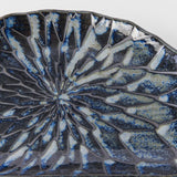 Darrahopens Home & Garden > Wall Art > 3D Wall Art Plate D Shaped 21cm Indigo Blue Design