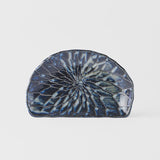 Darrahopens Home & Garden > Wall Art > 3D Wall Art Plate D Shaped 21cm Indigo Blue Design