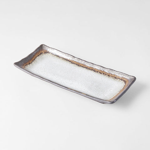 Darrahopens Home & Garden > Wall Art > 3D Wall Art Plate Rectangular 29x12cm Akane Grey