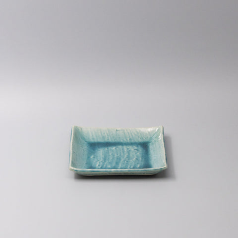 Darrahopens Home & Garden > Wall Art > 3D Wall Art Plate Square 17cm Crackle Turquoise Glaze