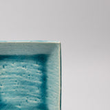 Darrahopens Home & Garden > Wall Art > 3D Wall Art Plate Square 17cm Crackle Turquoise Glaze